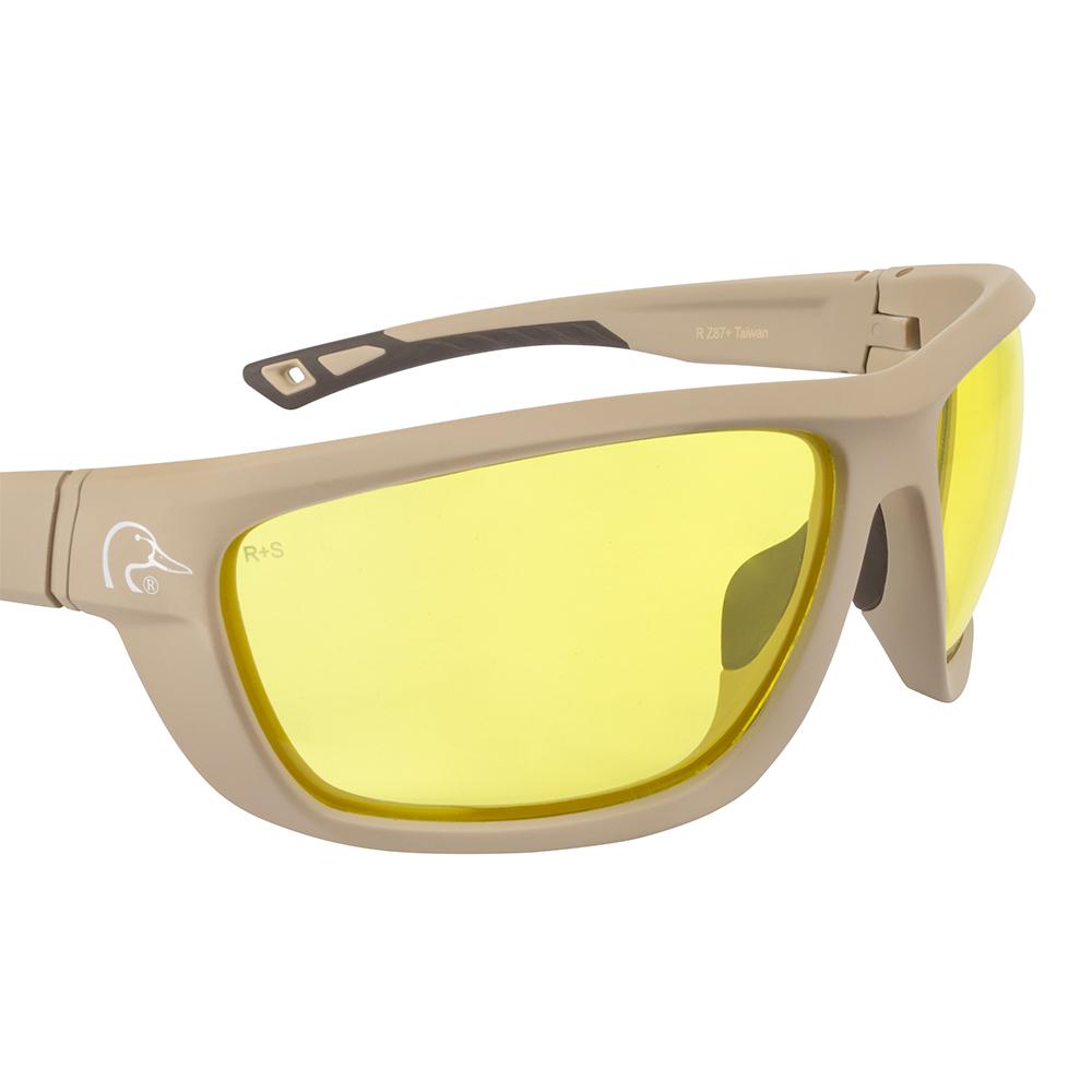 Ducks Unlimited Full-Frame Shooting Glasses Tan Frame with Amber Lens Picture of Radians Inc. Ducks Unlimited Full-Frame Shooting Glass-Matte Tan Frame-Amber Lens