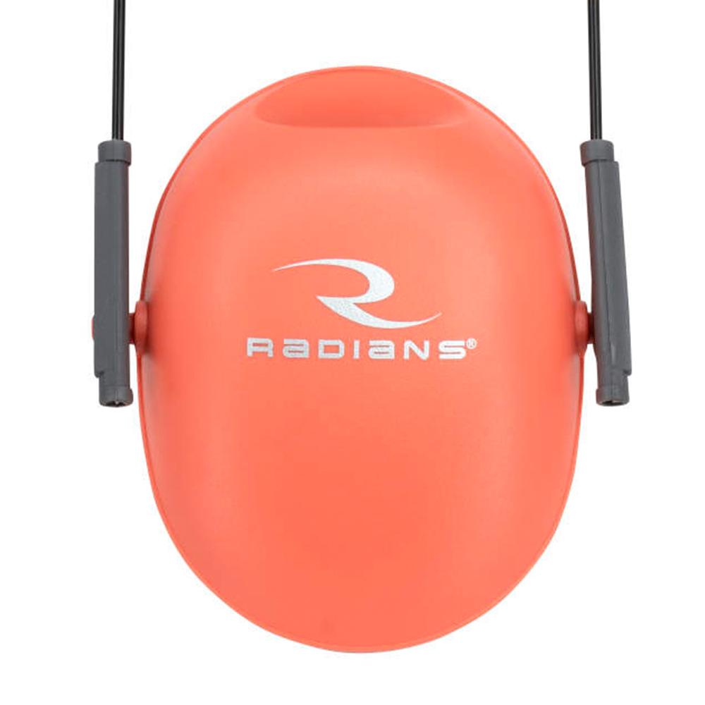 Radians Lowset Passive Ear Muff 21dB Coral/Charcoal Picture of Radians Inc. Lowset Ladies Muff NRR21 Coral/Charcoal