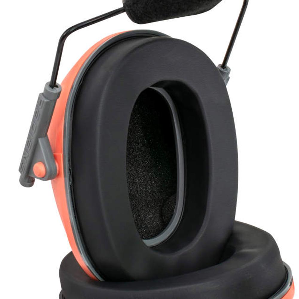 Radians Lowset Passive Ear Muff 21dB Coral/Charcoal Picture of Radians Inc. Lowset Ladies Muff NRR21 Coral/Charcoal