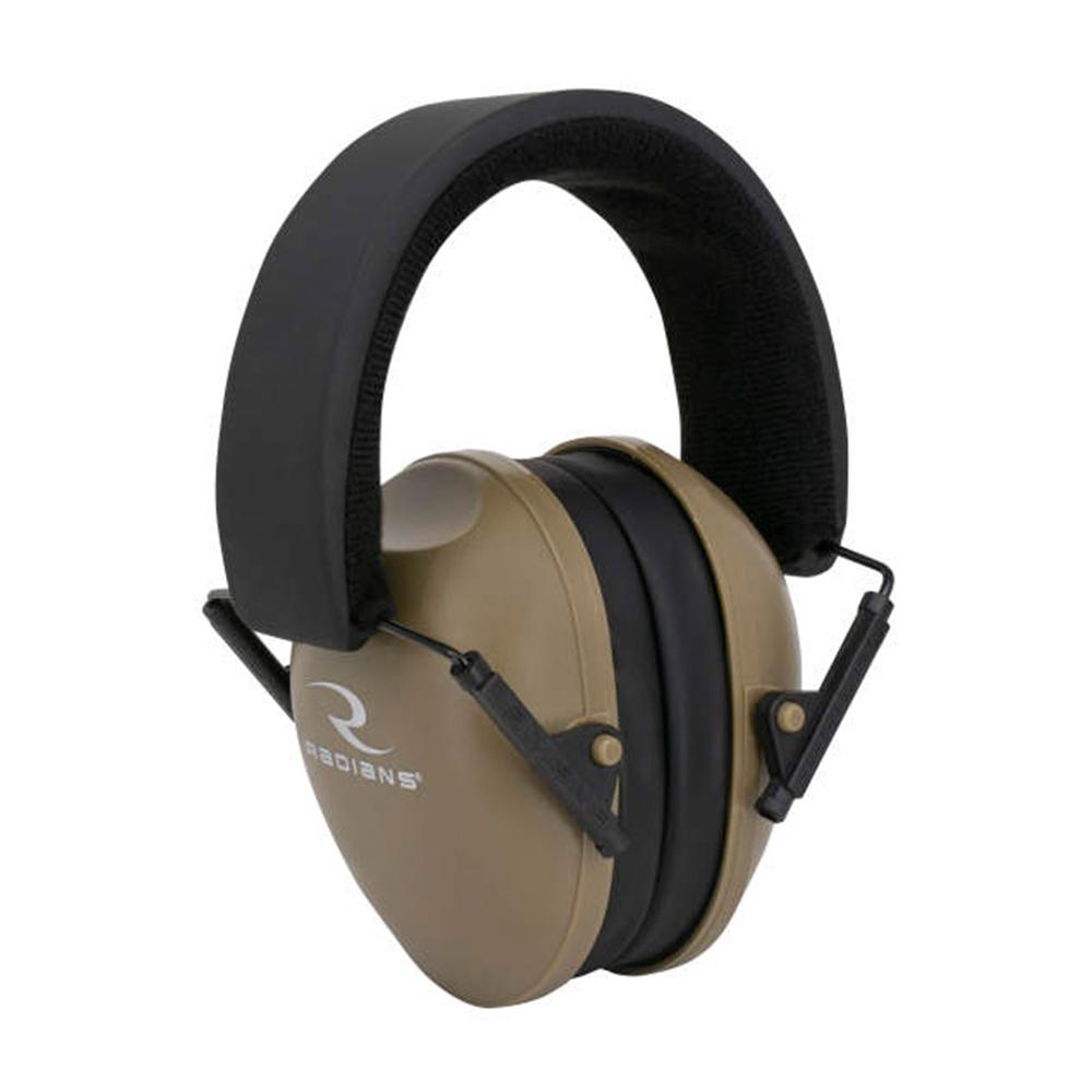 Radians Lowset Passive Ear Muff 21dB Tan Picture of Radians Inc. Radians Low Profile Ear Muff with revised ergonomic ear cups in Tan