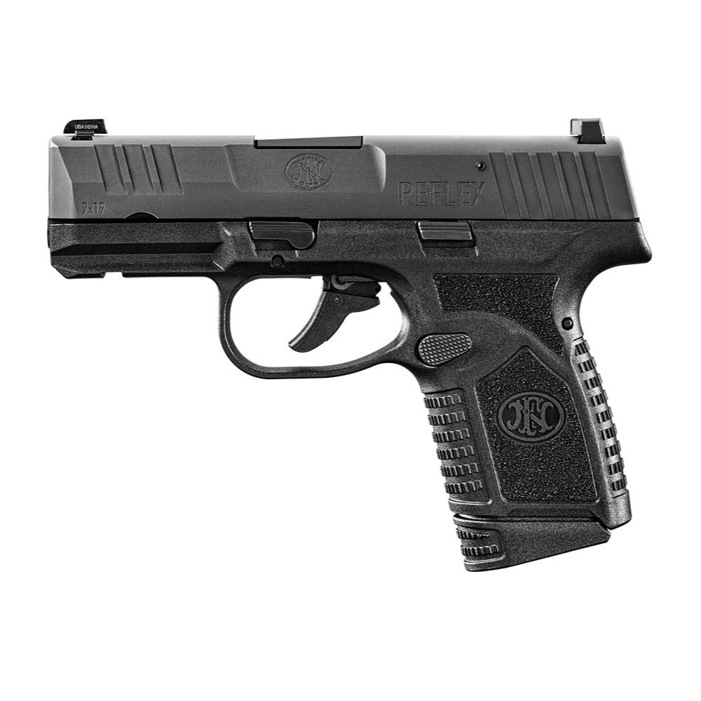 FN USA Reflex Handgun 9mm Luger 10rd Magazines (2) 3.3" Barrel Black Night Sights NMS Picture of FN USA FN REFLEX NMS 9MM BLK/BLK 2X10RD