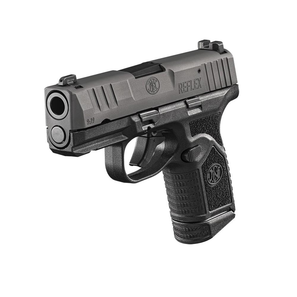 FN USA Reflex Handgun 9mm Luger 10rd Magazines (2) 3.3" Barrel Black Night Sights NMS Picture of FN USA FN REFLEX NMS 9MM BLK/BLK 2X10RD