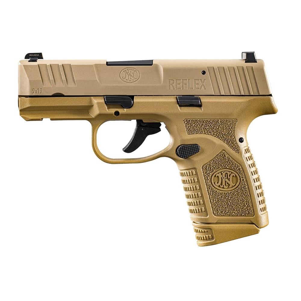 FN USA Reflex Handgun 9mm Luger 10rd Magazines (2) 3.3" Barrel FDE Night Sights NMS Picture of FN USA FN REFLEX NMS 9MM FDE/FDE 2X10RD