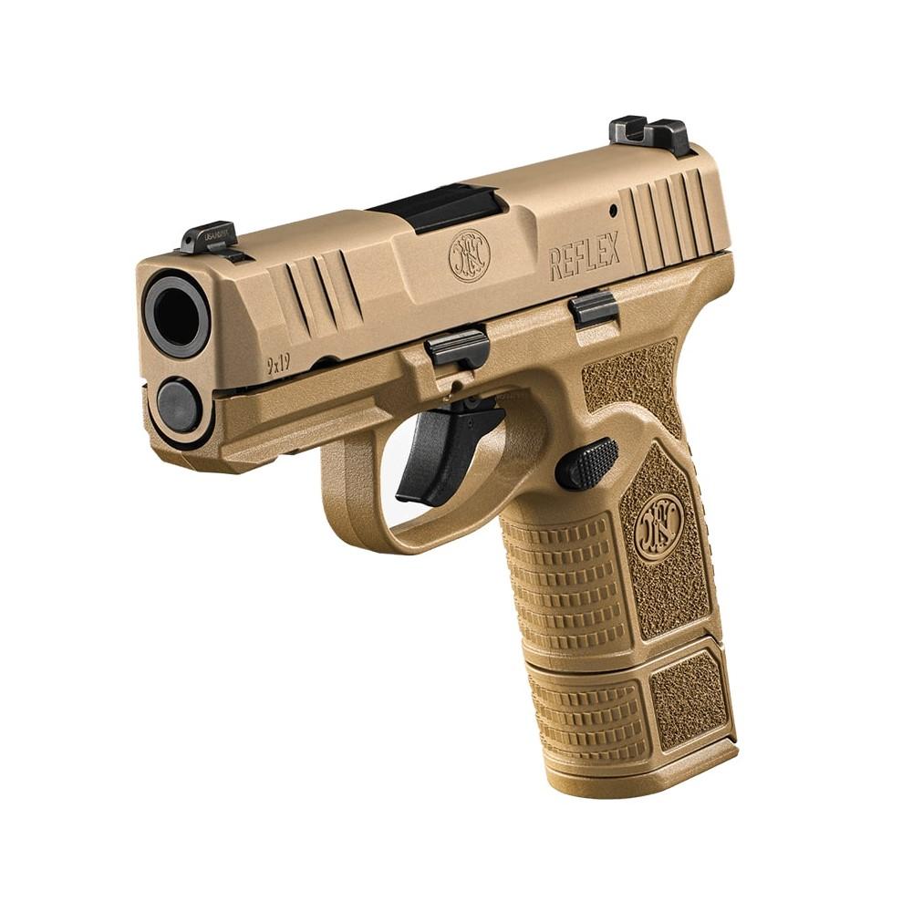 FN USA Reflex Handgun 9mm Luger 10rd Magazines (2) 3.3" Barrel FDE Night Sights NMS Picture of FN USA FN REFLEX NMS 9MM FDE/FDE 2X10RD