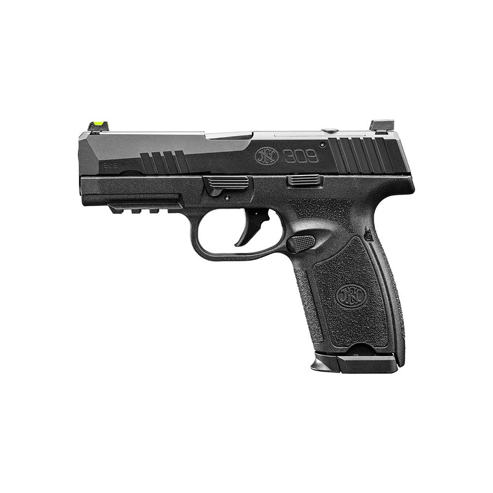 FN 309 MRD Handgun 9mm Luger 16(1) & 20(1)rd Magazines 3.8" Barrels Fiber Optic Front OR Black Picture of FN USA FN 309 9mm 3.8In (1)16Rd & (1) 20Rd Black Fiber Optic Front OR