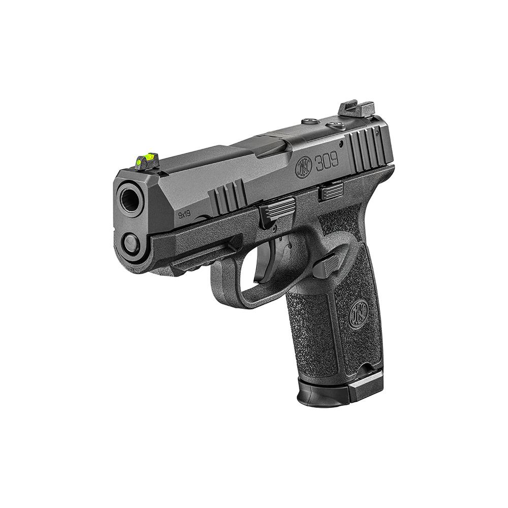 FN 309 MRD Handgun 9mm Luger 16(1) & 20(1)rd Magazines 3.8" Barrels Fiber Optic Front OR Black Picture of FN USA FN 309 9mm 3.8In (1)16Rd & (1) 20Rd Black Fiber Optic Front OR