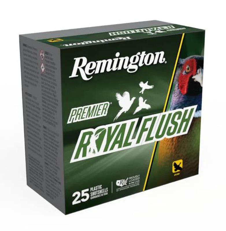 Remington Premier Royal Flush Shotshells 20ga 2-3/4" 1oz 1220 fps #8 25/ct Picture of Remington Arms Co. Inc. 20GA 2.75 IN 1OZ 8 SHOT 1220 FPS GROUSE & QUAIL 25 ROUNDS