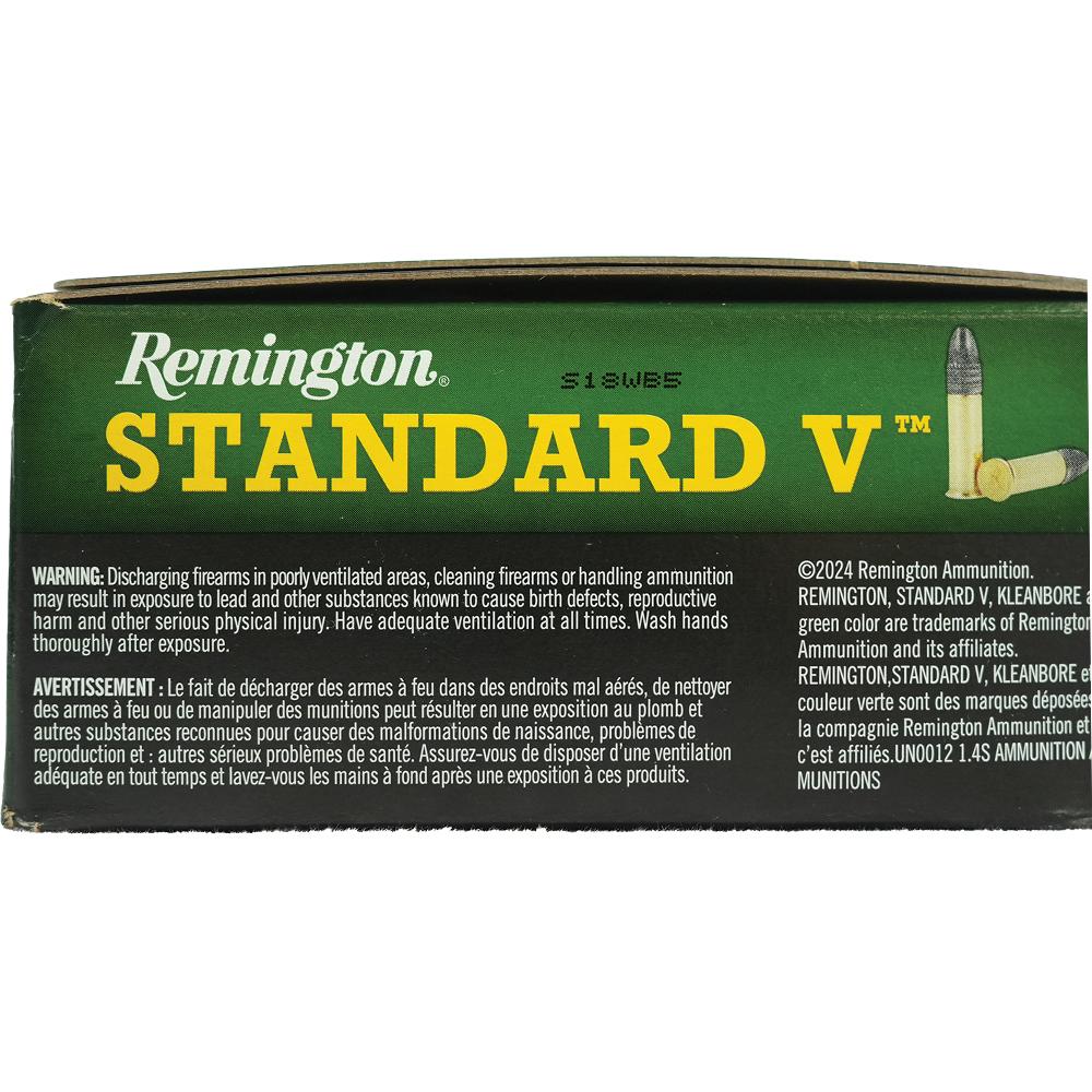Remington Standard Velocity Rimfire Ammunition .22LR 38gr LRN 1080 fps 550/ct Picture of Remington Arms Co. Inc. Remington 22LR 36GR Standard V Lead Round Nose 550 Count