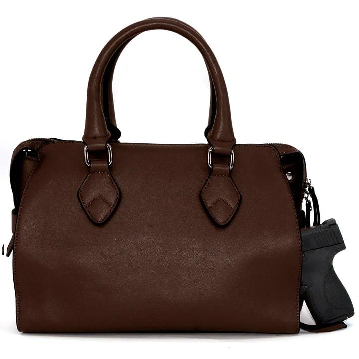 Cameleon Bella Concealed Carry Purse Dark Chestnut Picture of Rugged Rare Bella Dark Chesnut