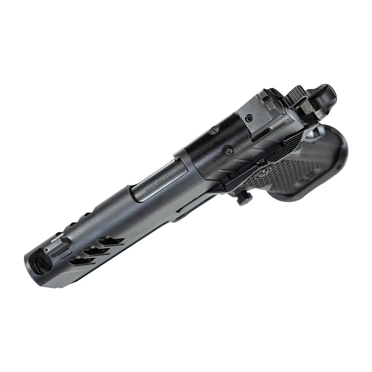 SDS MAC 9 DS COMP Handgun 9mm Luger  17rd Magazines(2) 4.25'' Barrel  AOS Optic Plate Black Picture of SDS Arms MAC 9 DS COMP 9MM 4.25'' BBL AOS 2-17RD MAGS BLACK