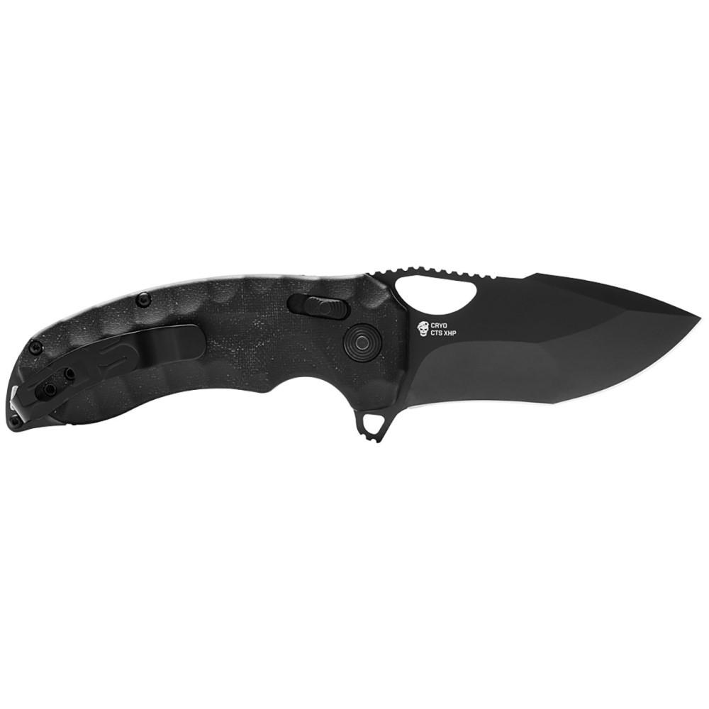 SOG Kiku XR Folding Knife 3" Tanto Blade Black Picture of Sog Specialty Knives Inc. SOG KIKU XR BLACK FOLDING KNIFE 3.03in BLADE (4.30in FOLDED)
