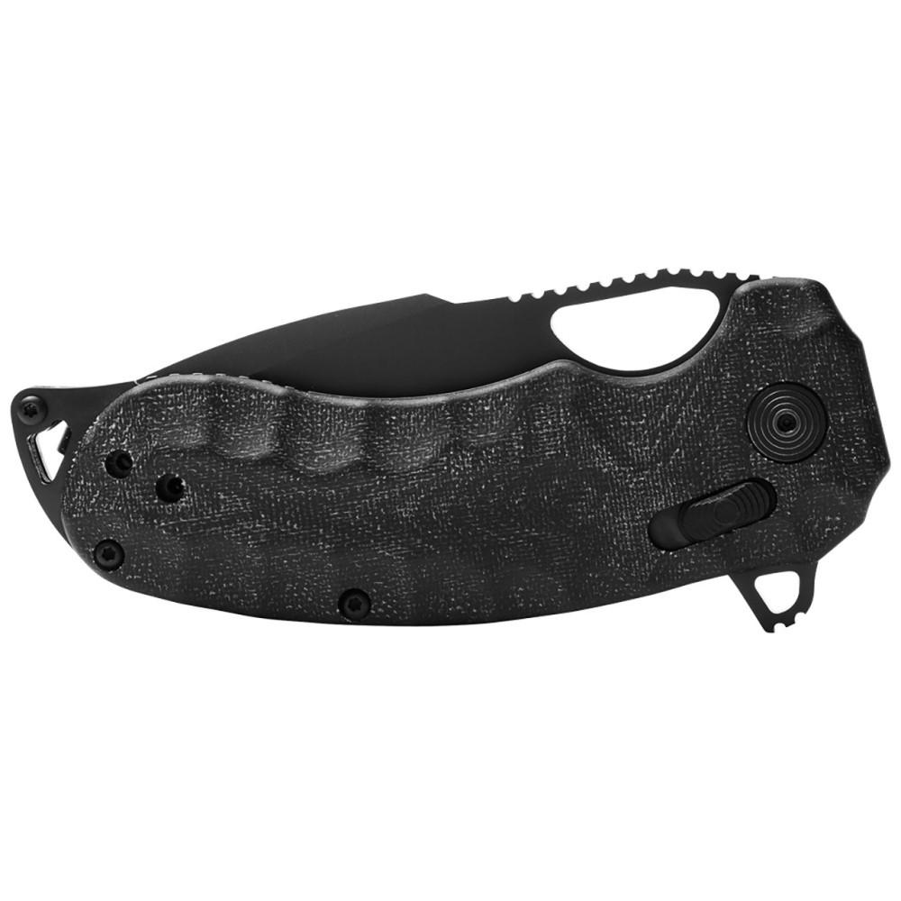 SOG Kiku XR Folding Knife 3" Tanto Blade Black Picture of Sog Specialty Knives Inc. SOG KIKU XR BLACK FOLDING KNIFE 3.03in BLADE (4.30in FOLDED)