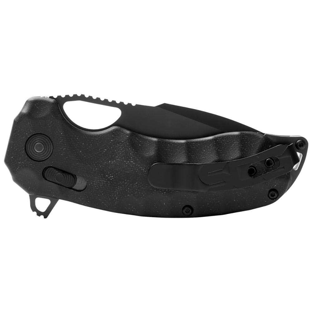 SOG Kiku XR Folding Knife 3" Tanto Blade Black Picture of Sog Specialty Knives Inc. SOG KIKU XR BLACK FOLDING KNIFE 3.03in BLADE (4.30in FOLDED)