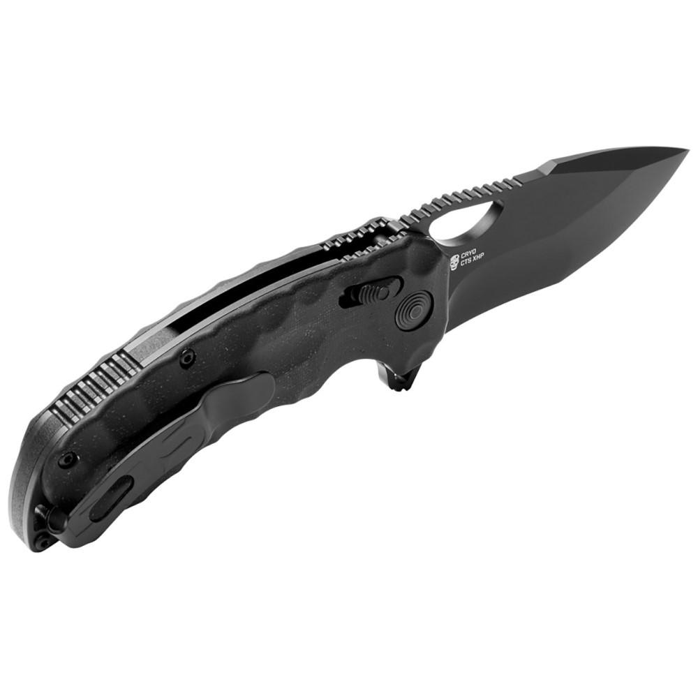 SOG Kiku XR Folding Knife 3" Tanto Blade Black Picture of Sog Specialty Knives Inc. SOG KIKU XR BLACK FOLDING KNIFE 3.03in BLADE (4.30in FOLDED)