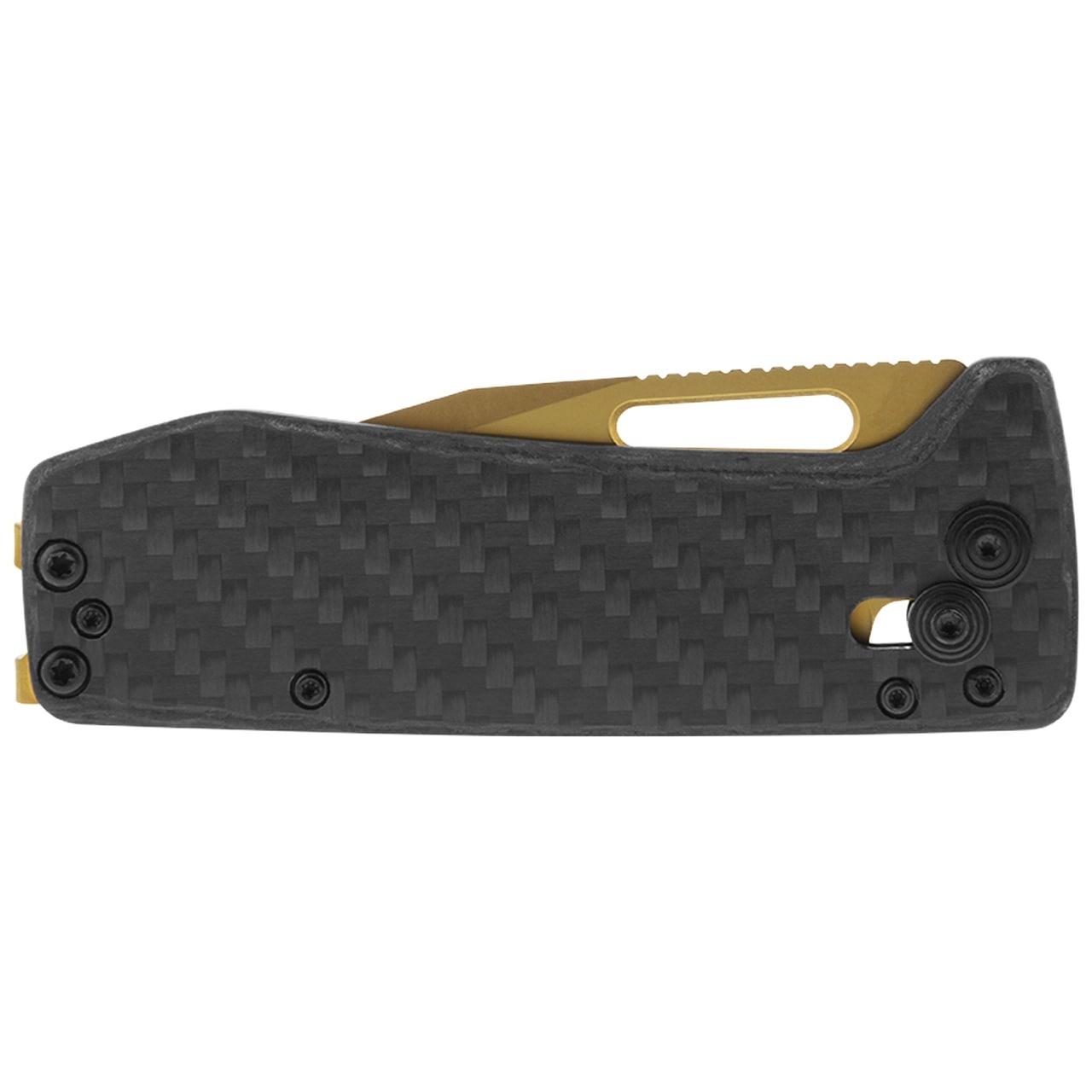 SOG Ultra XR Knife 2.8" Blade Black and Gold Picture of Sog Specialty Knives Inc. ULTRA XR CARBON and GOLD