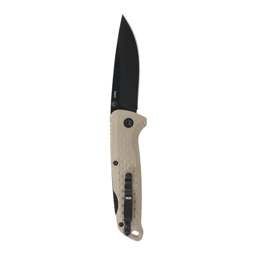 SOG Knives Adventurer LB Folding Knife 3" Drop Point Blade FDE Picture of Sog Specialty Knives Inc. SOG ADVENTURER LB / 3.5'' BLADE / 5CR15MOV / FDE + BLACK