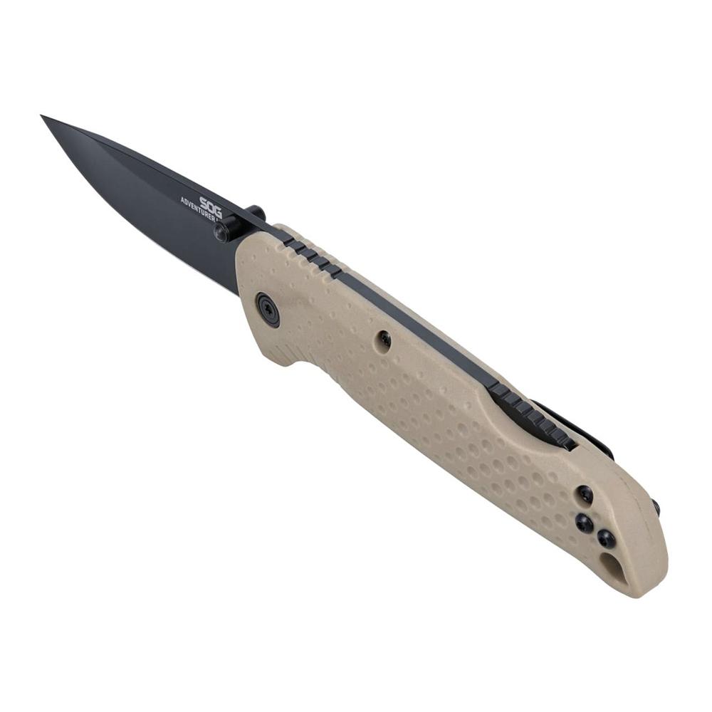 SOG Knives Adventurer LB Folding Knife 3" Drop Point Blade FDE Picture of Sog Specialty Knives Inc. SOG ADVENTURER LB / 3.5'' BLADE / 5CR15MOV / FDE + BLACK