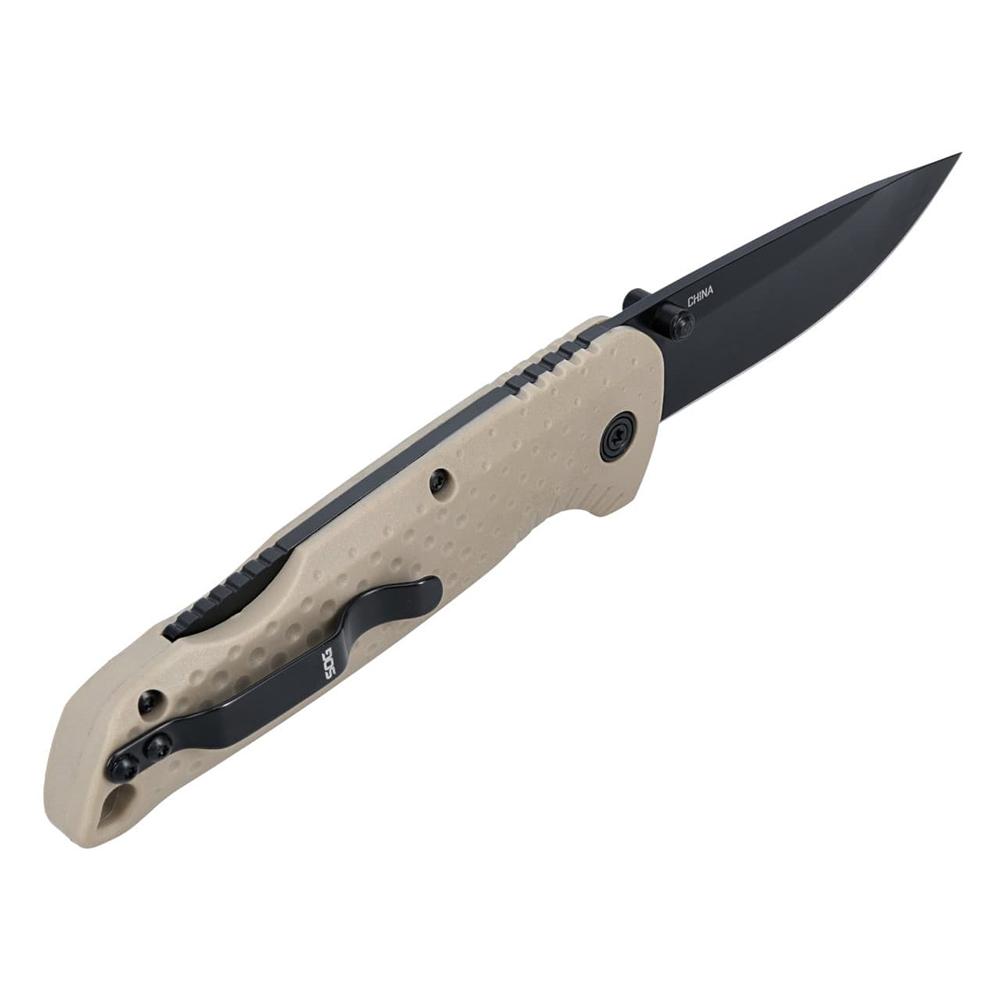 SOG Knives Adventurer LB Folding Knife 3" Drop Point Blade FDE Picture of Sog Specialty Knives Inc. SOG ADVENTURER LB / 3.5'' BLADE / 5CR15MOV / FDE + BLACK