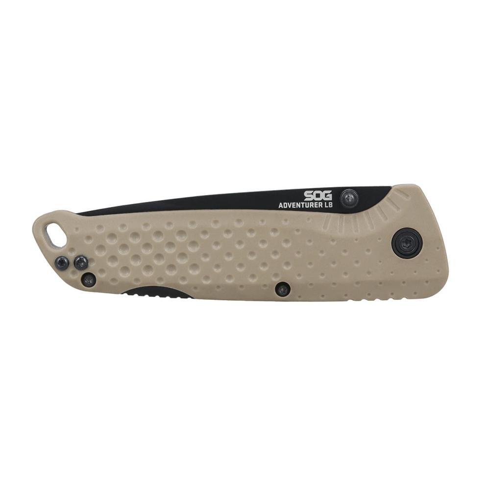 SOG Knives Adventurer LB Folding Knife 3" Drop Point Blade FDE Picture of Sog Specialty Knives Inc. SOG ADVENTURER LB / 3.5'' BLADE / 5CR15MOV / FDE + BLACK