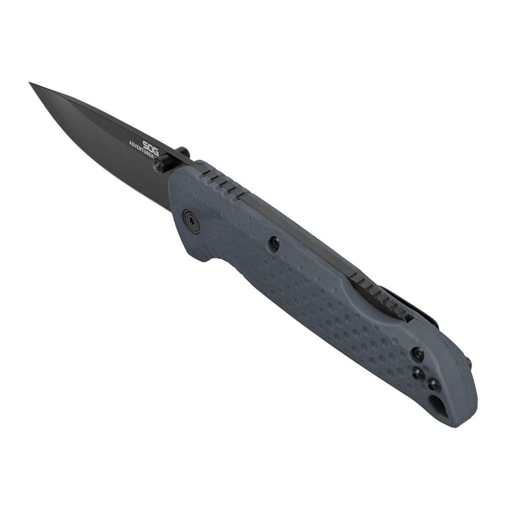 SOG Knives Adventurer LB Folding Knife 3" Drop Point Blade Grey Picture of Sog Specialty Knives Inc. SOG ADVENTURER LB / 3.5'' BLADE / 5CR15MOV / GRAY + BLACK