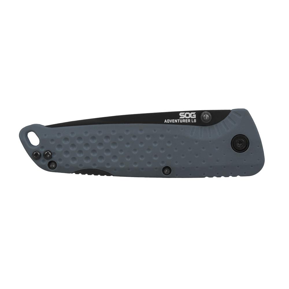 SOG Knives Adventurer LB Folding Knife 3" Drop Point Blade Grey Picture of Sog Specialty Knives Inc. SOG ADVENTURER LB / 3.5'' BLADE / 5CR15MOV / GRAY + BLACK