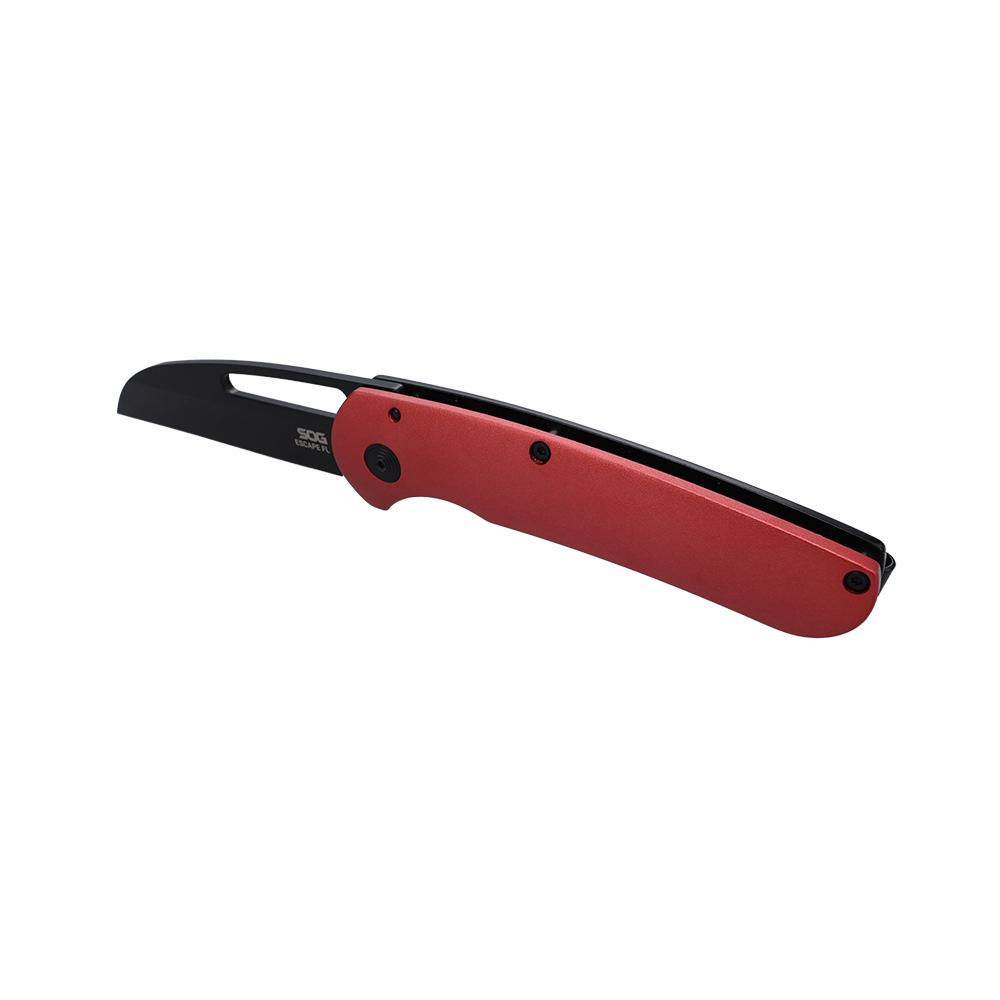 SOG Knives Escape FL Folding Knife 3" Sheepsfoot Blade Red Black Picture of Sog Specialty Knives Inc. SOG ESCAPE FL 3'' BLADE BLISTER PACK RED + BLACK