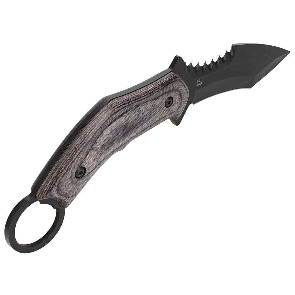 SOG Knives Phantom Edge Fixed Knife 4-3/4 Tanto Blade Black Picture of Sog Specialty Knives Inc. SOG PHANTOM EDGE KARAMBIT / HQ EDITION / 4.75'' BLADE