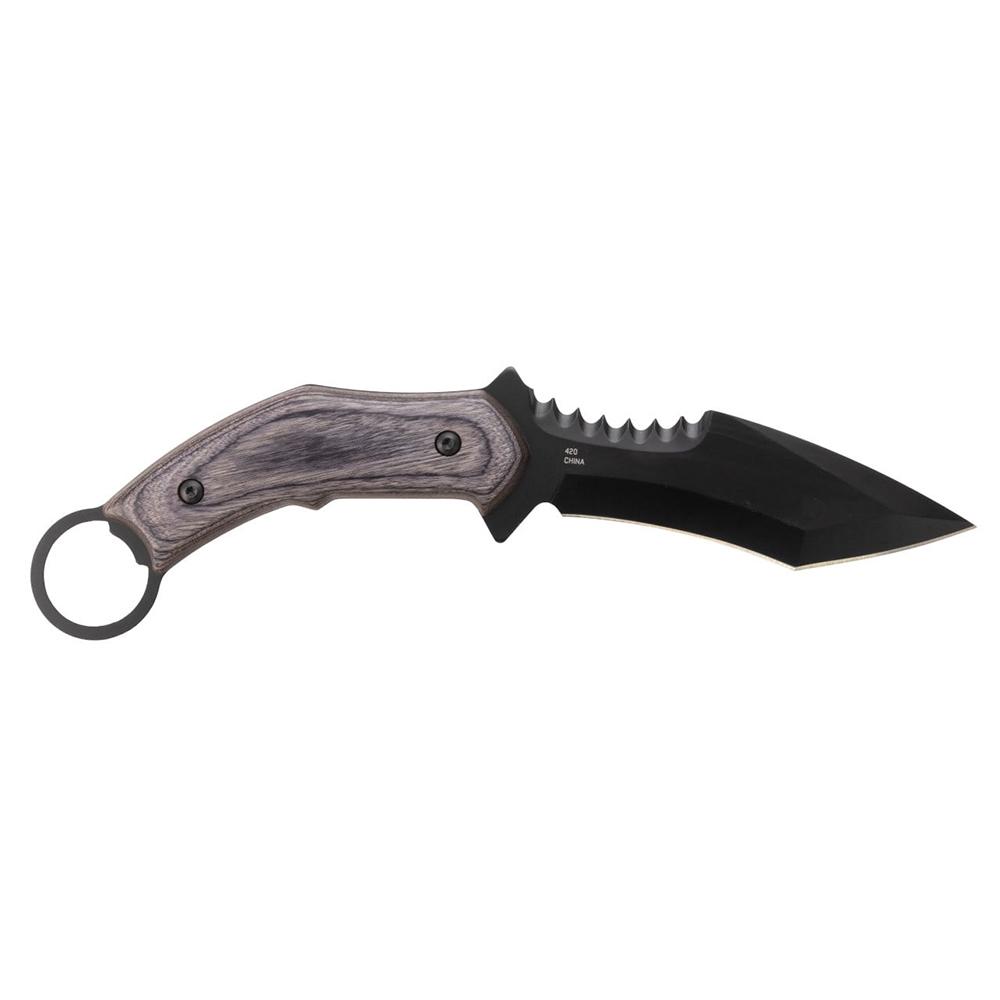 SOG Knives Phantom Edge Fixed Knife 4-3/4 Tanto Blade Black Picture of Sog Specialty Knives Inc. SOG PHANTOM EDGE KARAMBIT / HQ EDITION / 4.75'' BLADE