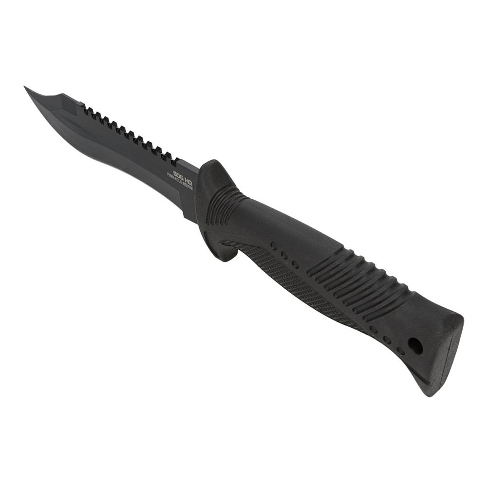 SOG Knives Pinnacle Bowie Fixed Knife 7-1/2" Clip Point Blade Black Picture of Sog Specialty Knives Inc. SOG PINNACLE BOWIE / HQ EDITION / 7.5'' BLADE