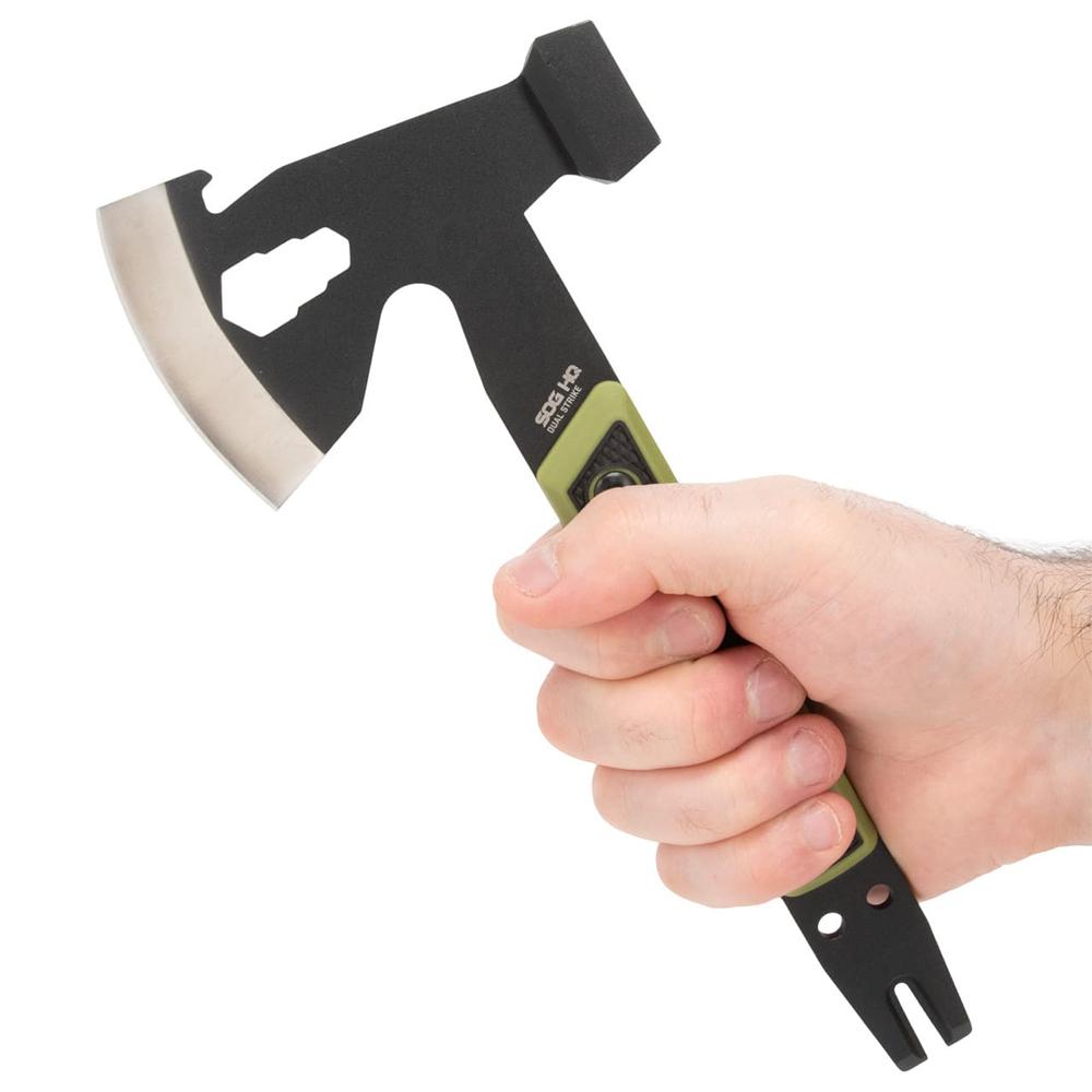 SOG Knives Dual Strike Ax 3" Blade Black Green Picture of Sog Specialty Knives Inc. SOG DUAL STRIKE / HQ EDITION / 3'' BLADE / 10.75'' OVERALL