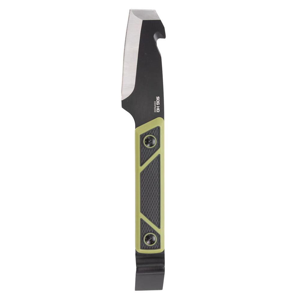 SOG Knives Compound Tac-Pry Fixed Knife 4" Pry Bar Blade Green Black