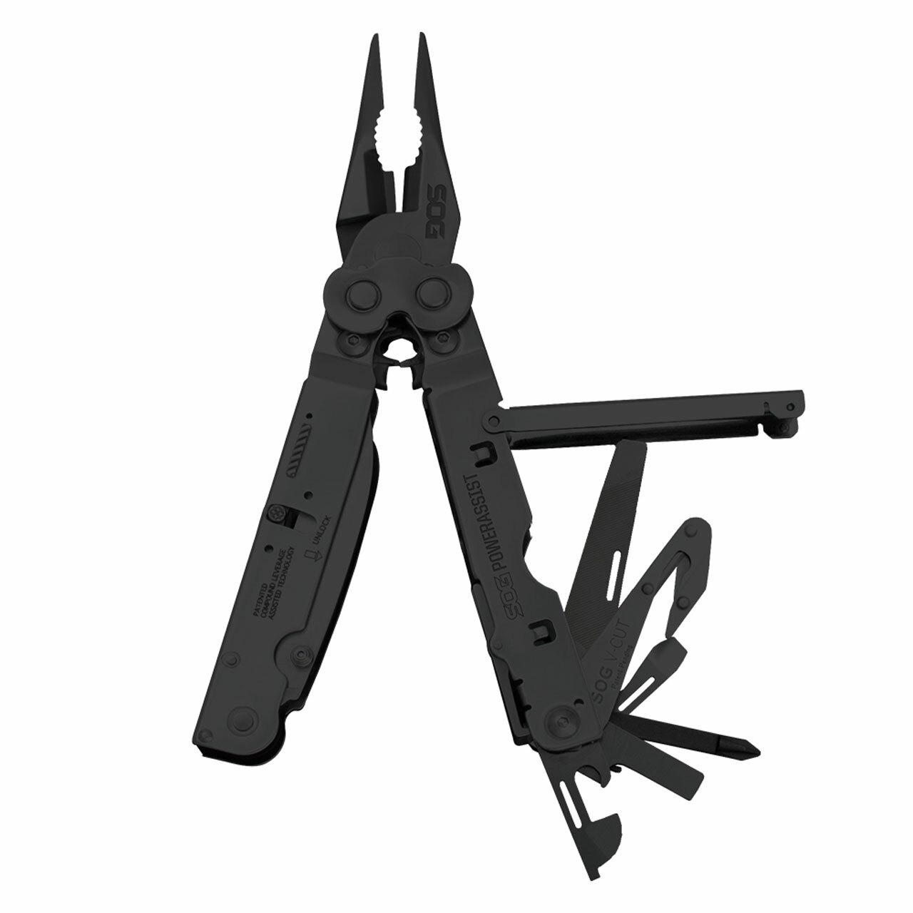 SOG Powerassist Black Multi Tool Nylon Sheath Picture of Sog Specialty Knives Inc. POWERASSIST - BLACK OXIDE - NYLON SHEATH