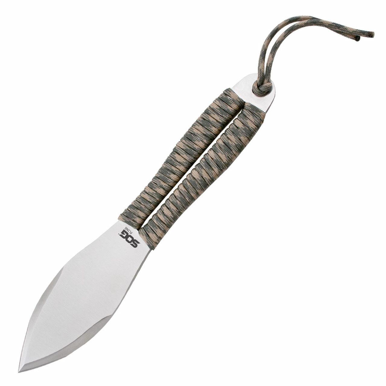SOG Fling Throwing Knives 2.8" Blade Green and Tan Paracord Wrapped Set of 3 Picture of Sog Specialty Knives Inc. FLING