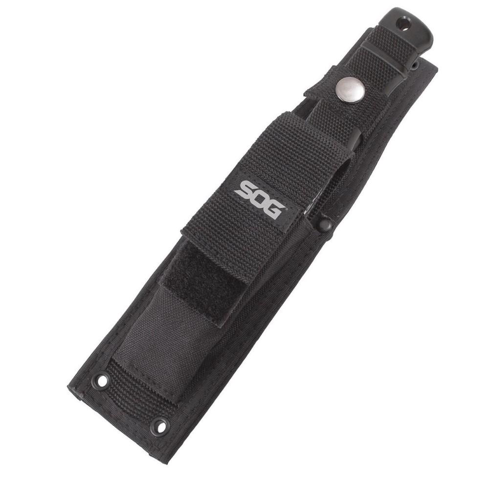 SOG Seal Pup Fixed Blade Knife 4-3/4" Clip Point Blade Black with Nylon Sheath Picture of Sog Specialty Knives Inc. SOG SEAL PUP - NYLON SHEATH 4.75in FIXED BLADE KNIFE