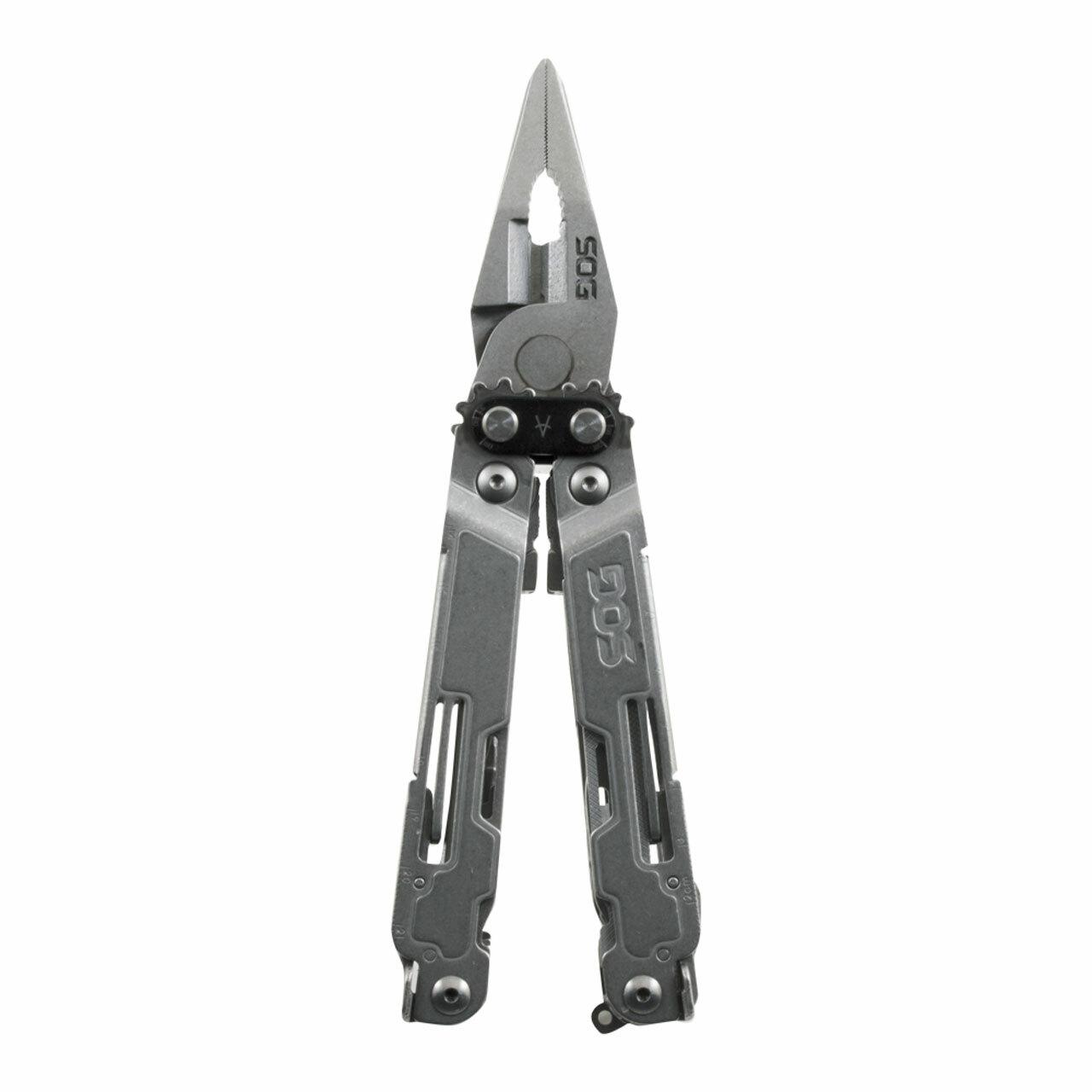 SOG Poweraccess Deluxe Multi-Tool Silver w/ Fabric Sheath and Hex Bit Kit Picture of Sog Specialty Knives Inc. POWERACCESS DELUXE w FABRIC SHEATH and HEX BIT KIT
