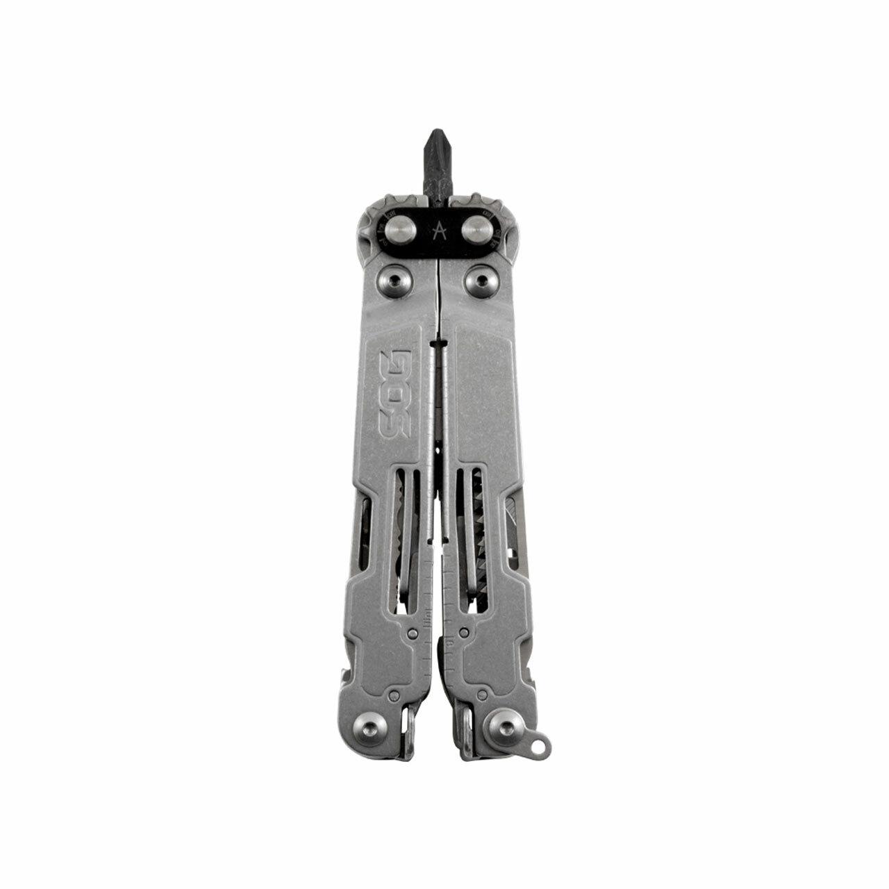 SOG Poweraccess Deluxe Multi-Tool Silver w/ Fabric Sheath and Hex Bit Kit Picture of Sog Specialty Knives Inc. POWERACCESS DELUXE w FABRIC SHEATH and HEX BIT KIT