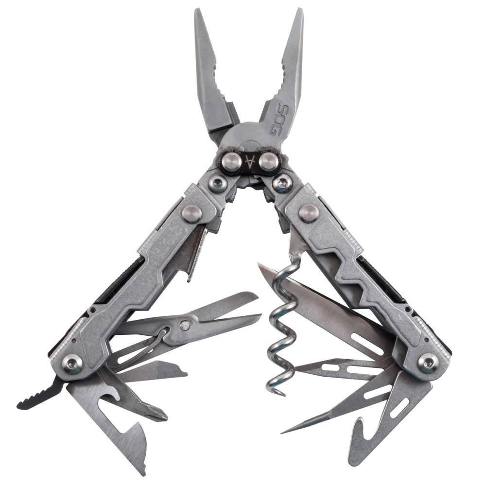 SOG Powerlitre Multi-Tool Silver Picture of Sog Specialty Knives Inc. SOG POWERLITRE - BEAD BLAST MULTI-TOOL