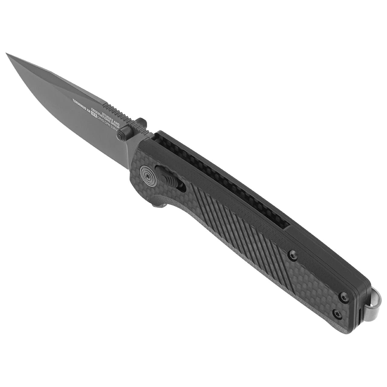 SOG Terminus XR LTE Folding Knife 2.95" Blade Black and Grey Picture of Sog Specialty Knives Inc. TERMINUS XR LTE - CARBON and GRAPHITE