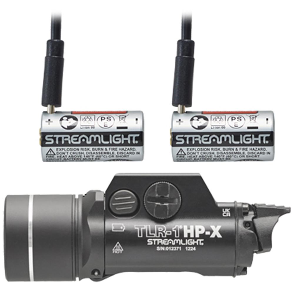 Streamlight TLR-1 HP-X Handgun Weapon Light 1300 Lumen SL-B9 Batteries Included Black Picture of Streamlight Streamlight TLR-1 HP-X USB w/rail locating keys & (2)SL-B9 battery pack Blk