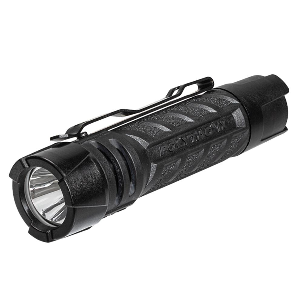 Streamlight PolyTac 1X Flashlight 350 Lumens Black Picture of Streamlight PolyTac 1X Blk CR123A and AA Alk Batt Pck
