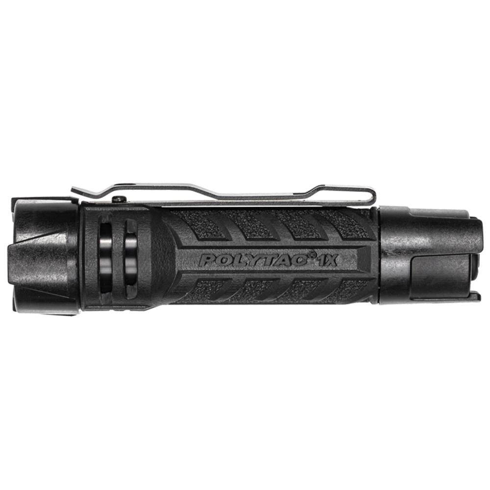Streamlight PolyTac 1X Flashlight 350 Lumens Black Picture of Streamlight PolyTac 1X Blk CR123A and AA Alk Batt Pck