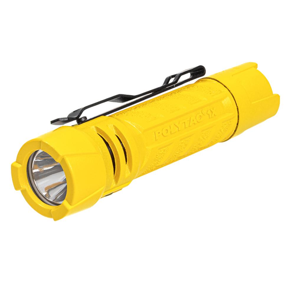 Streamlight PolyTac 1X Flashlight 350 Lumens Yellow Picture of Streamlight PolyTac 1X Ylw CR123A and AA Alk Batt Pck