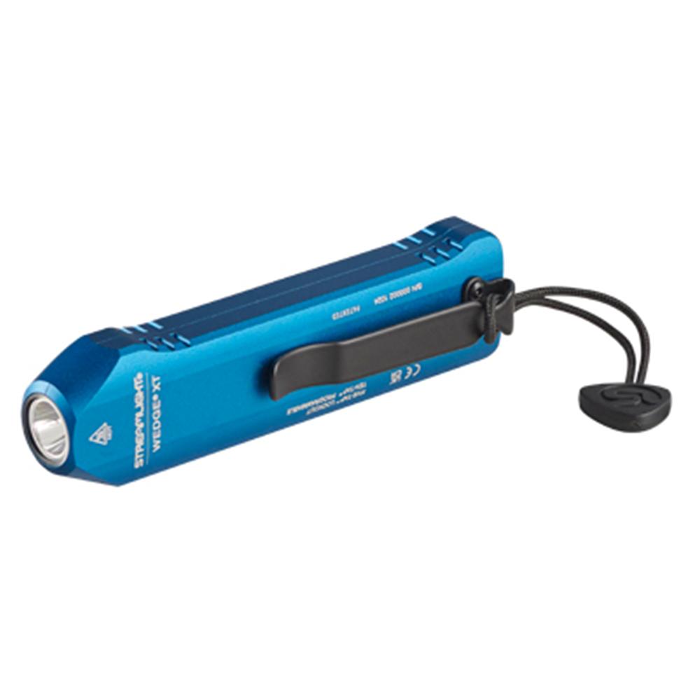 Streamlight COPS Wedge XT Everyday Carry Flashlight 500 Lumen Blue Picture of Streamlight Streamlight Wedge XT w/USB-C cord and pocket lanyard - Blue (C.O.P.S)