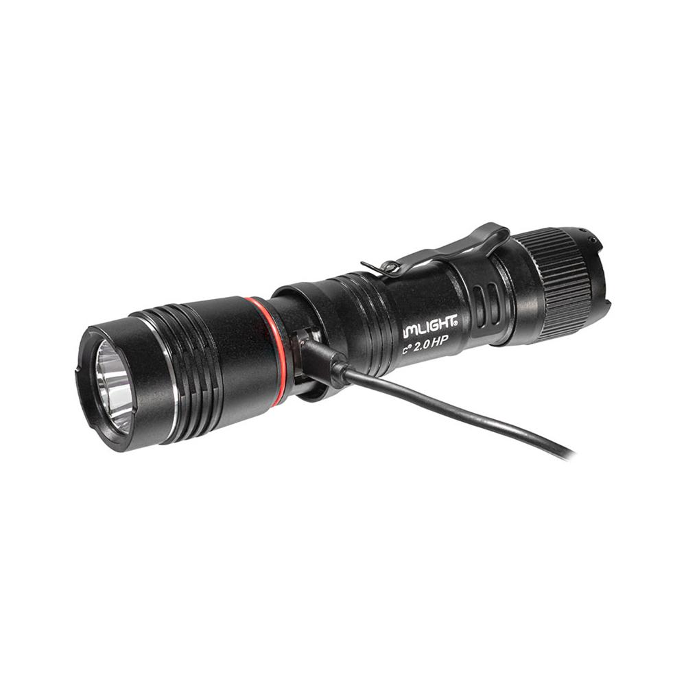 Streamlight Protac 2.0 HP Flashlight 2000 Lumens Black Picture of Streamlight SL ProTac 2.0 HP Inclds 1 SL-B50 Rchrg BattPck Nyln Hlstr & USB-C Crd Box