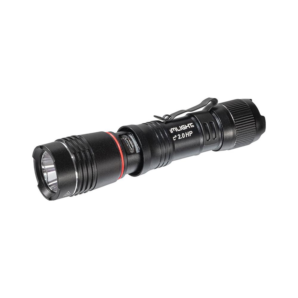 Streamlight Protac 2.0 HP Flashlight 2000 Lumens Black Picture of Streamlight SL ProTac 2.0 HP Inclds 1 SL-B50 Rchrg BattPck Nyln Hlstr & USB-C Crd Box