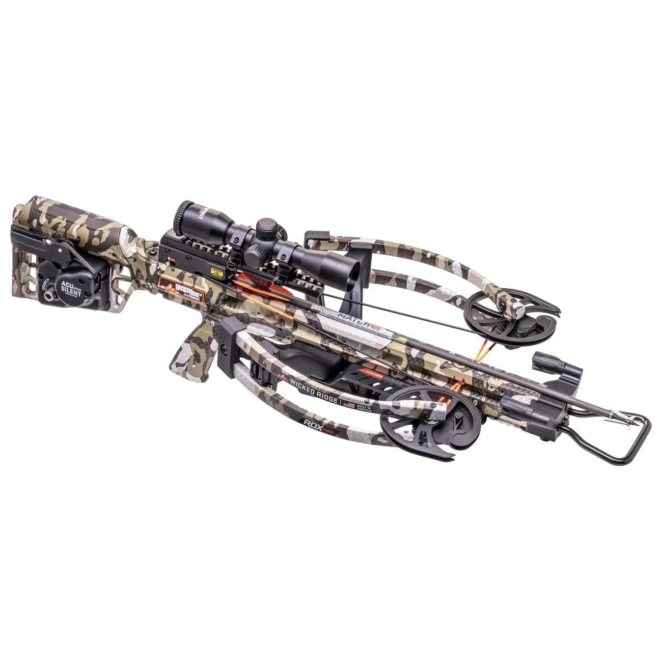 Wicked Ridge RDX 410 Reverse-Draw Crossbow ACUdraw Silent Pro-View 400 Scope Peak XT Picture of Tenpoint Crossbow Technologies Wicked RDX 410 ACUdraw Silent Pro-View 400 Scope Peak XT
