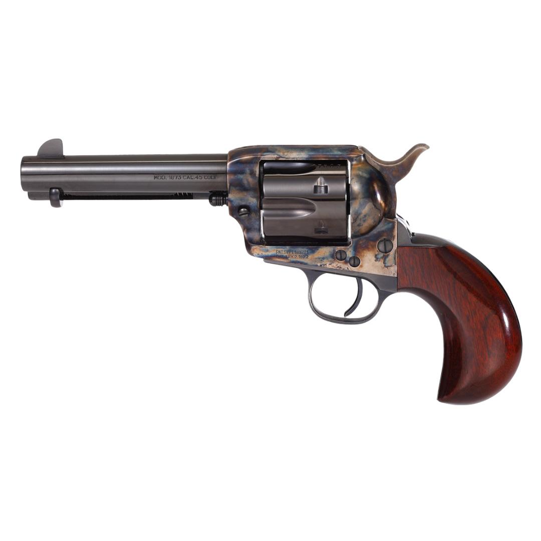 Taylor & Company 1873 Cattleman Handgun .357 Mag/.38 Spl 6rd Capacity 4.75" Blued Barrel Case Hardened Frame Wood Grip Picture of Taylor's & Company Firearms Taylor 1873 CATTLEMAN - BIRDSHEAD 4.75'' .357MAG