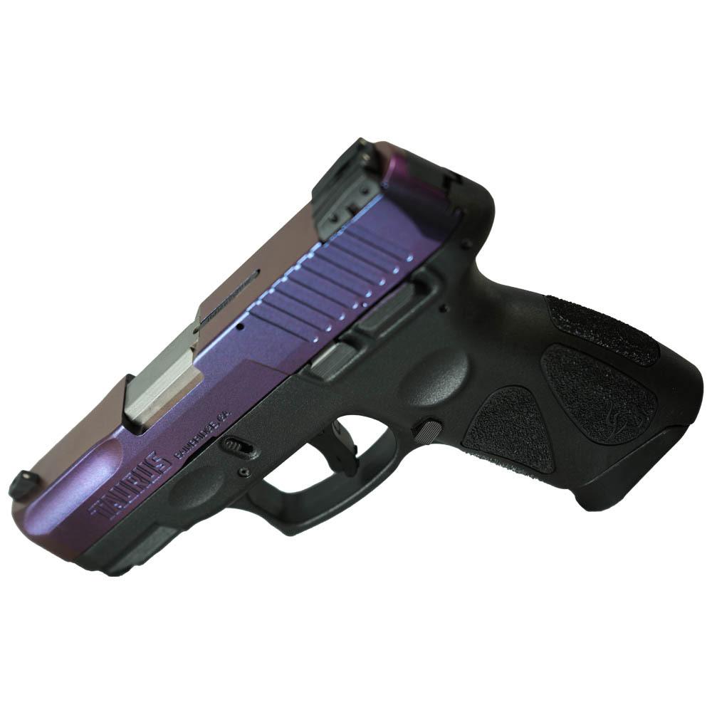 Taurus G2C "Mongoose Purple" Handgun 9mm Luger 12rd Magazines(2) 3.2" Barrel Picture of Taurus International Inc. G2C 9mm BK/BK 3.2'' 2x12-Mongoose Purple