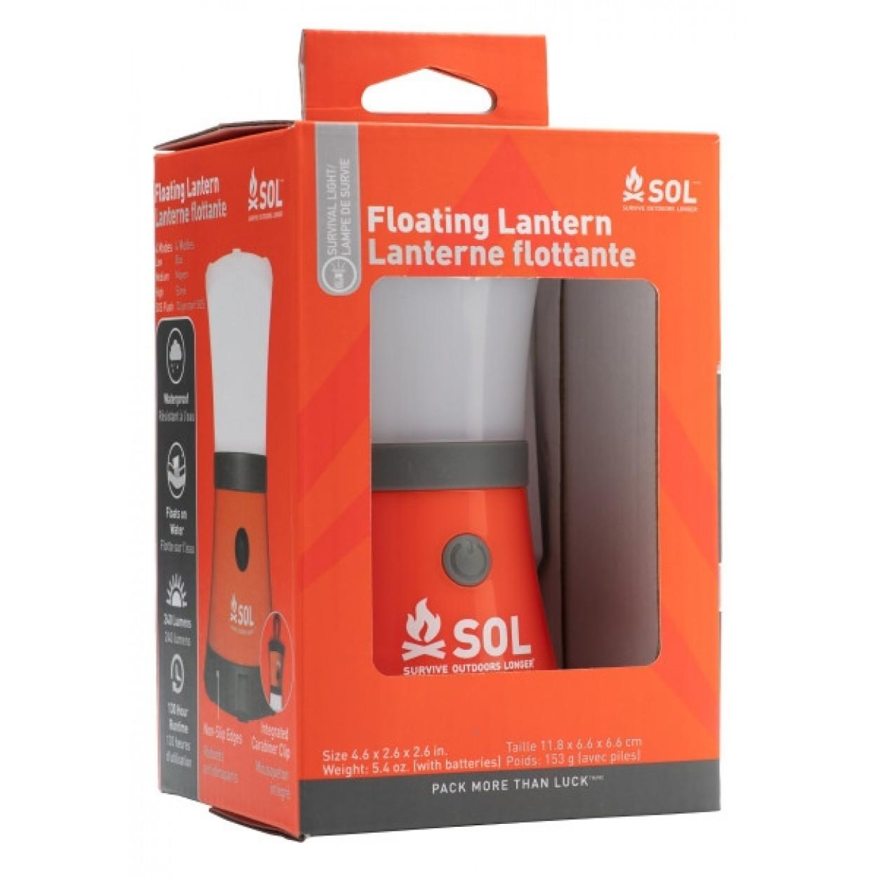 Survive Outdoors Longer Floating Lantern with Power Bank 240 Lumens Orange Picture of Tender Corp dba Adventure Ready Brands Survive Outdoors Longer Floating Lantern with Power Bank