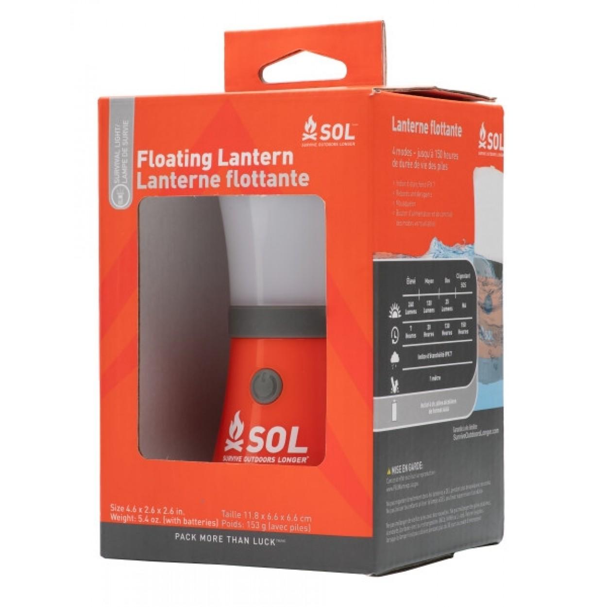 Survive Outdoors Longer Floating Lantern with Power Bank 240 Lumens Orange Picture of Tender Corp dba Adventure Ready Brands Survive Outdoors Longer Floating Lantern with Power Bank